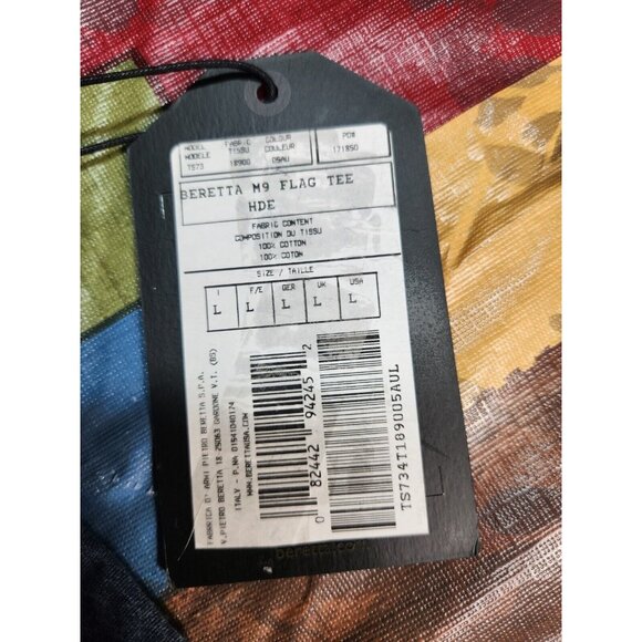 Beretta Shirt Men's Size L  Blue Crew Neck  Short Sleeve Casual Graphic Print 25 - Picture 8 of 8